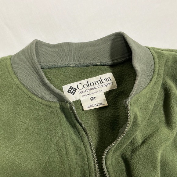 Columbia Fleece Vest Full Zip Pockets Sleeveless‎ Outdoor Green XXL - Picture 3 of 8